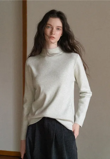 Women Soft Knit Turtleneck Sweater