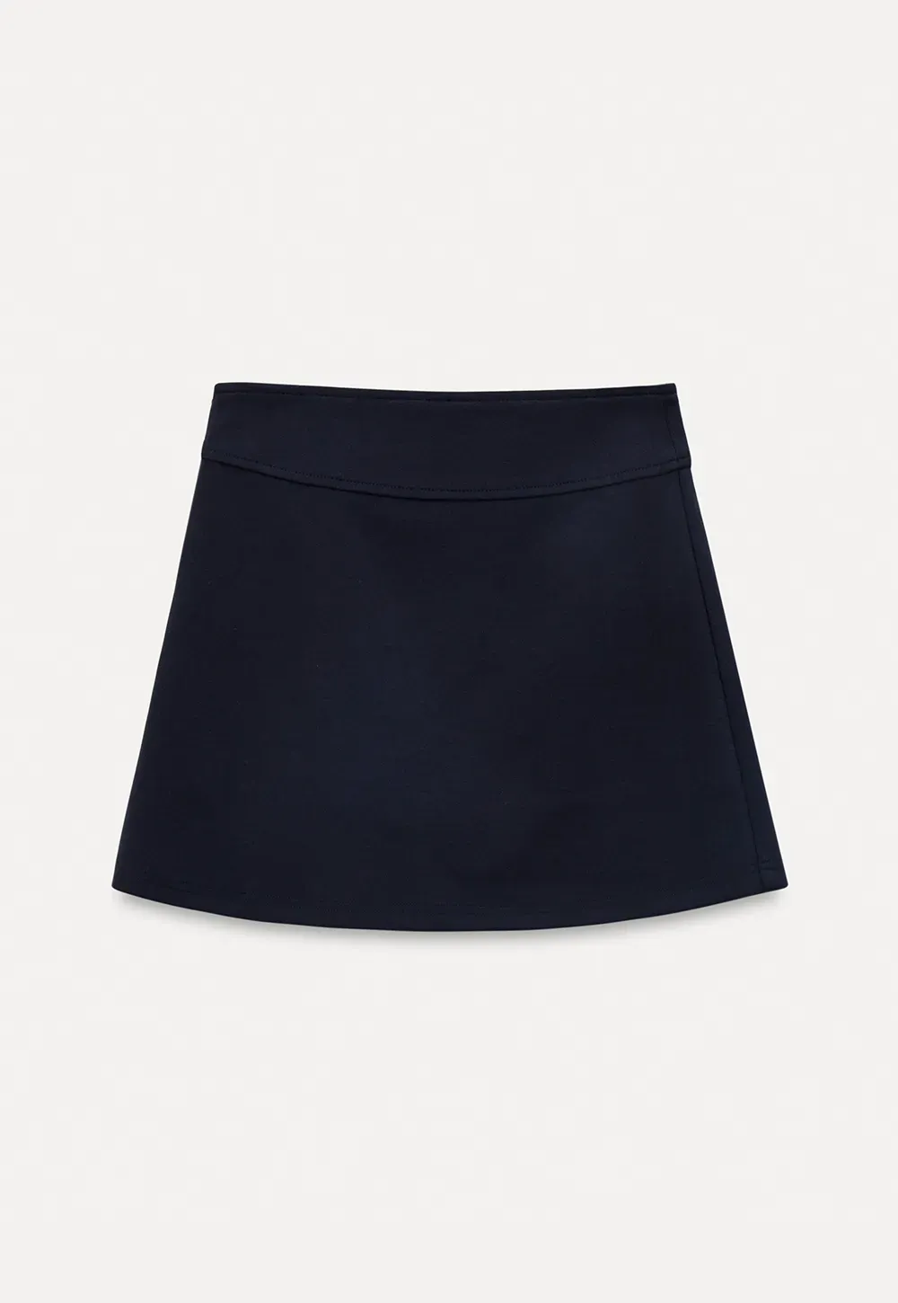 A-line mini skirt with elastic waistband