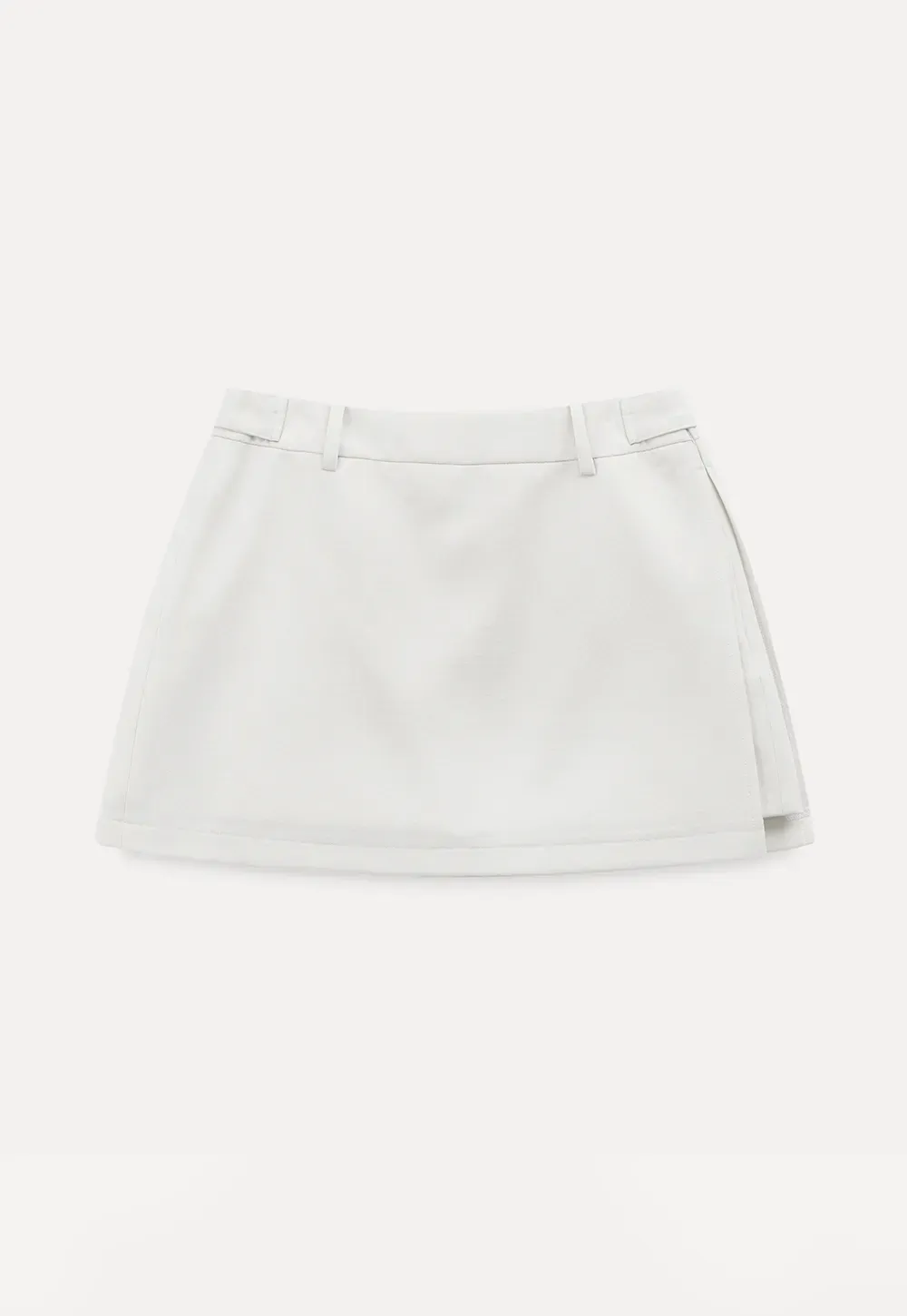 Elegant Pleated Mini Skirt with Asymmetrical Hem
