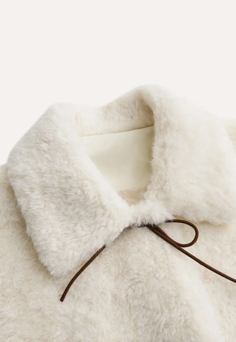 Womens Bow Tie Fleece Teddy Jacket