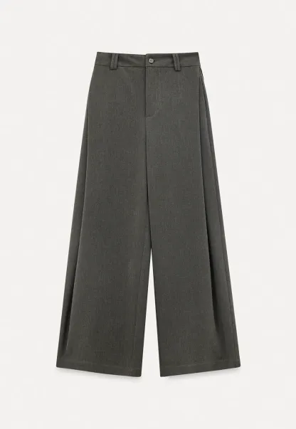 Wide Leg High Waist Casual Pants