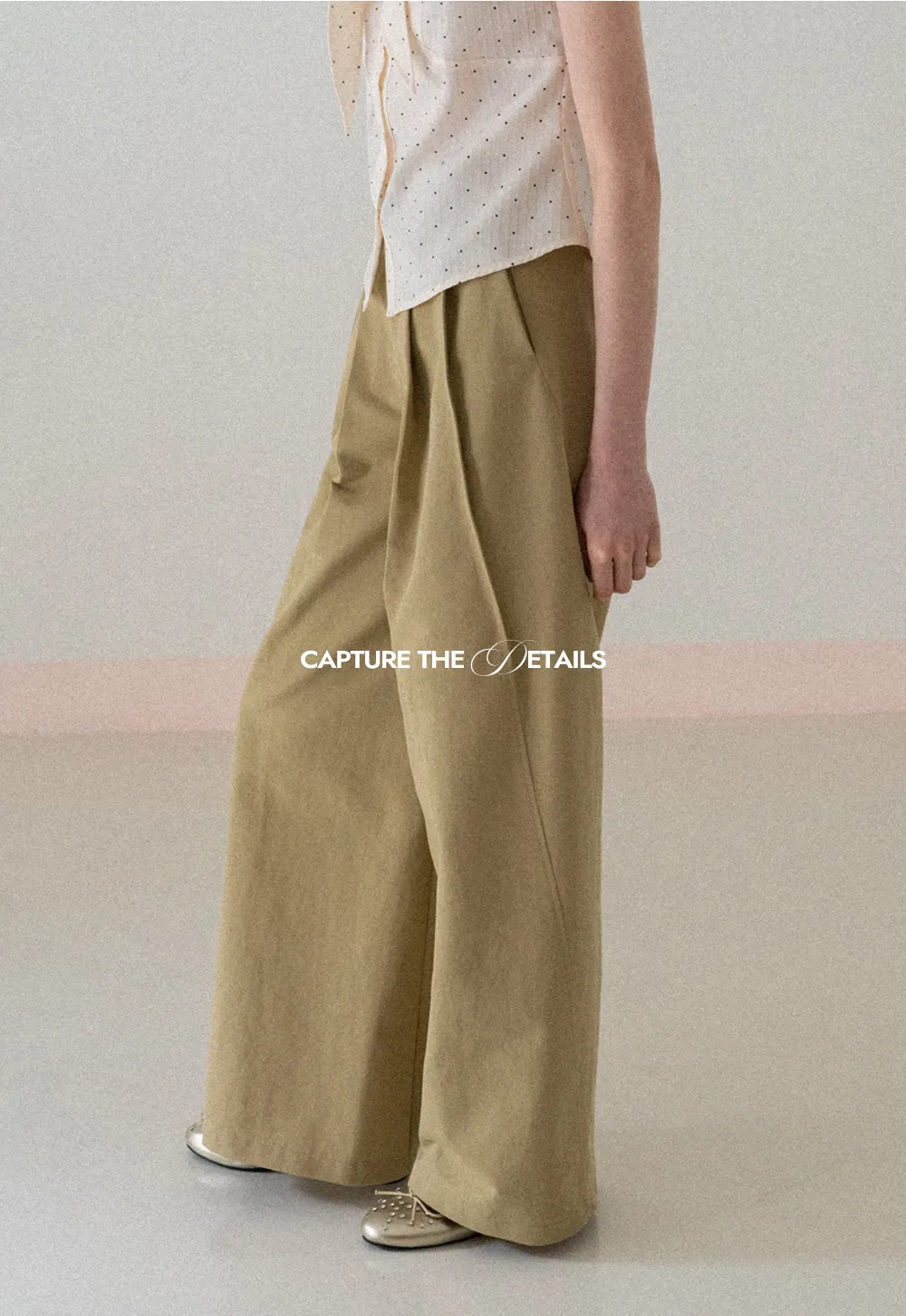 Wide Leg Pleated Casual Pants