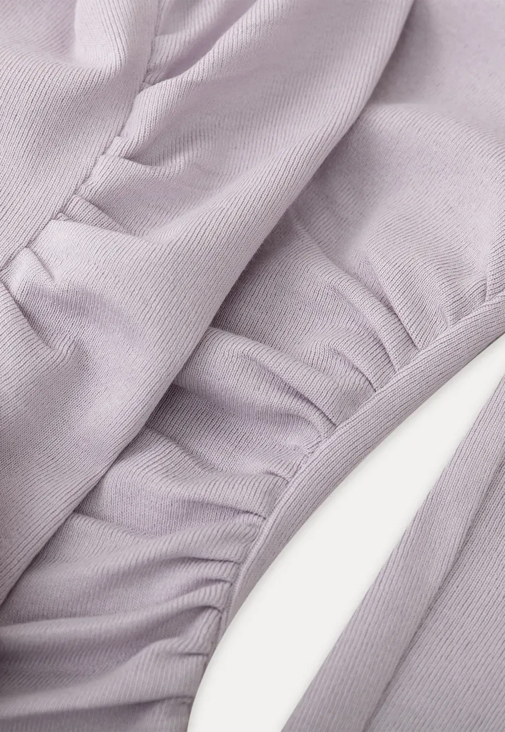 Off shoulder long sleeve top with lace trim