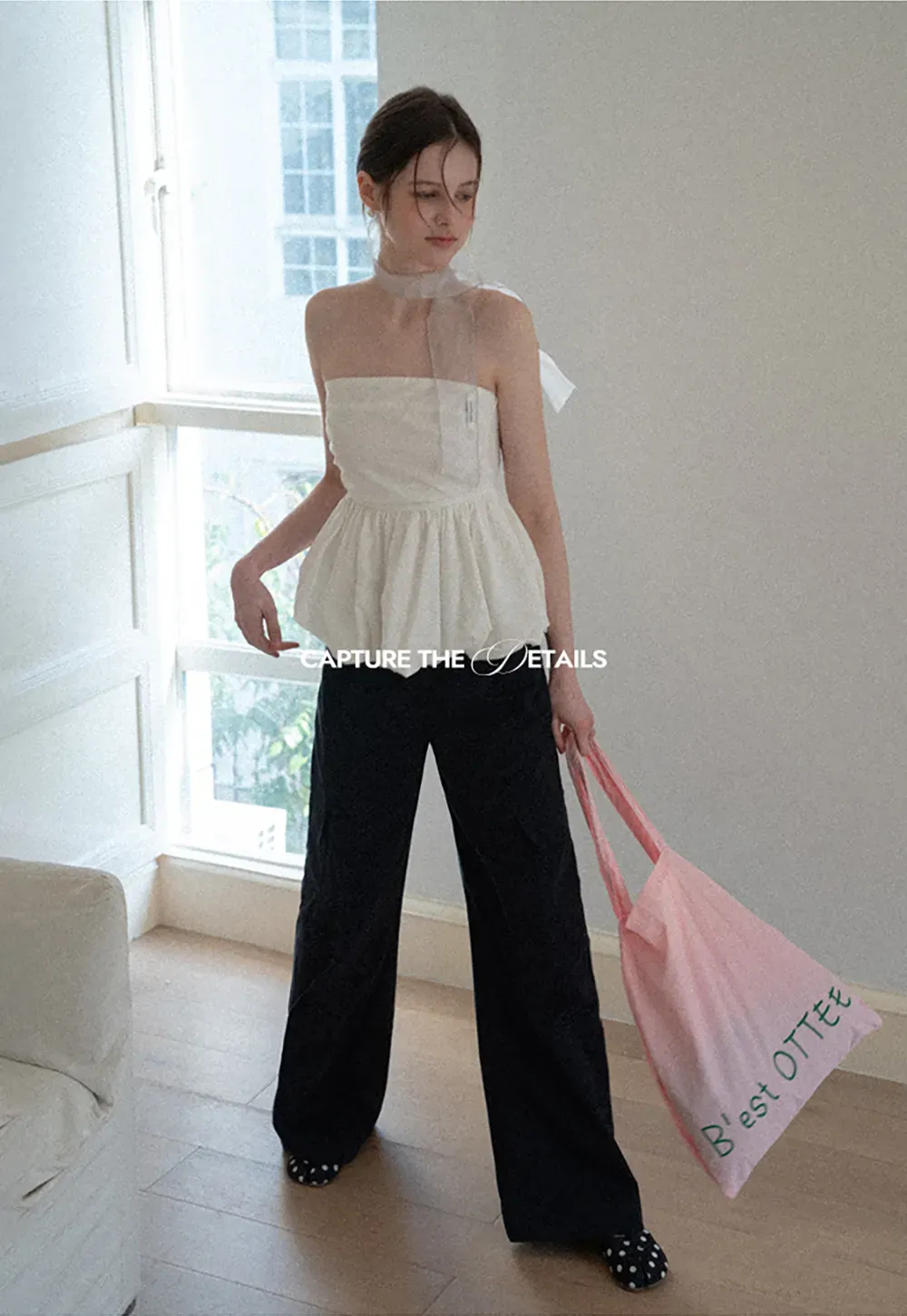 Wide Leg Pleated Casual Pants