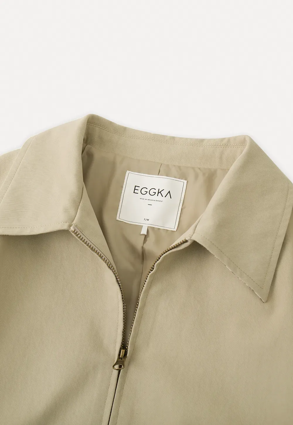 Short Jacket with Collar and Elastic Hem