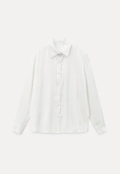 Long Sleeve Button Down Shirt with Vertical Stripes