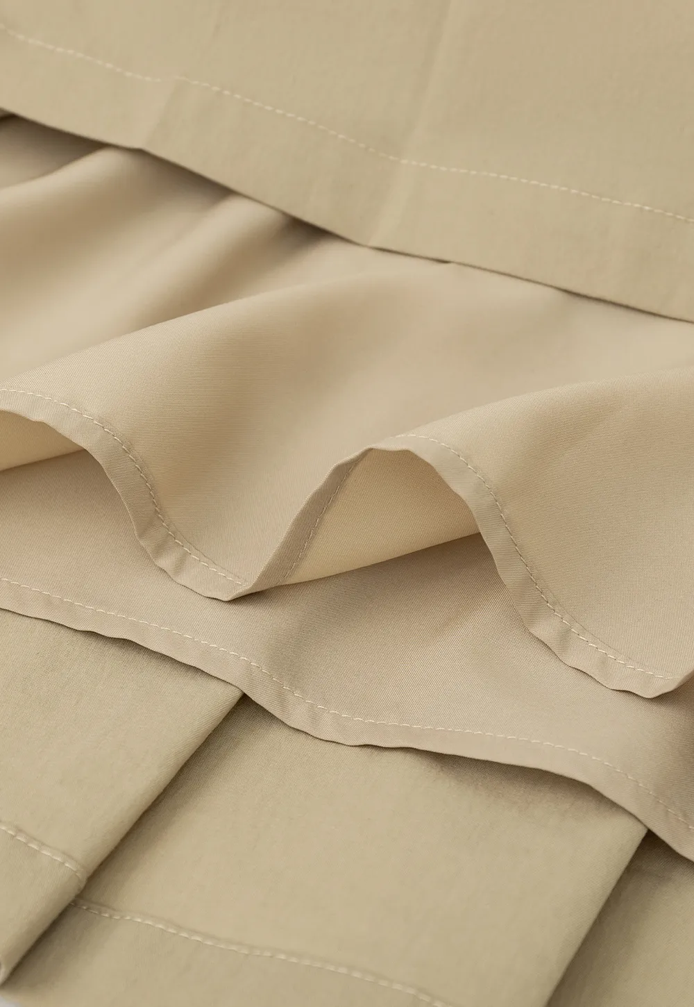 Pleated skirt with side tie waistband