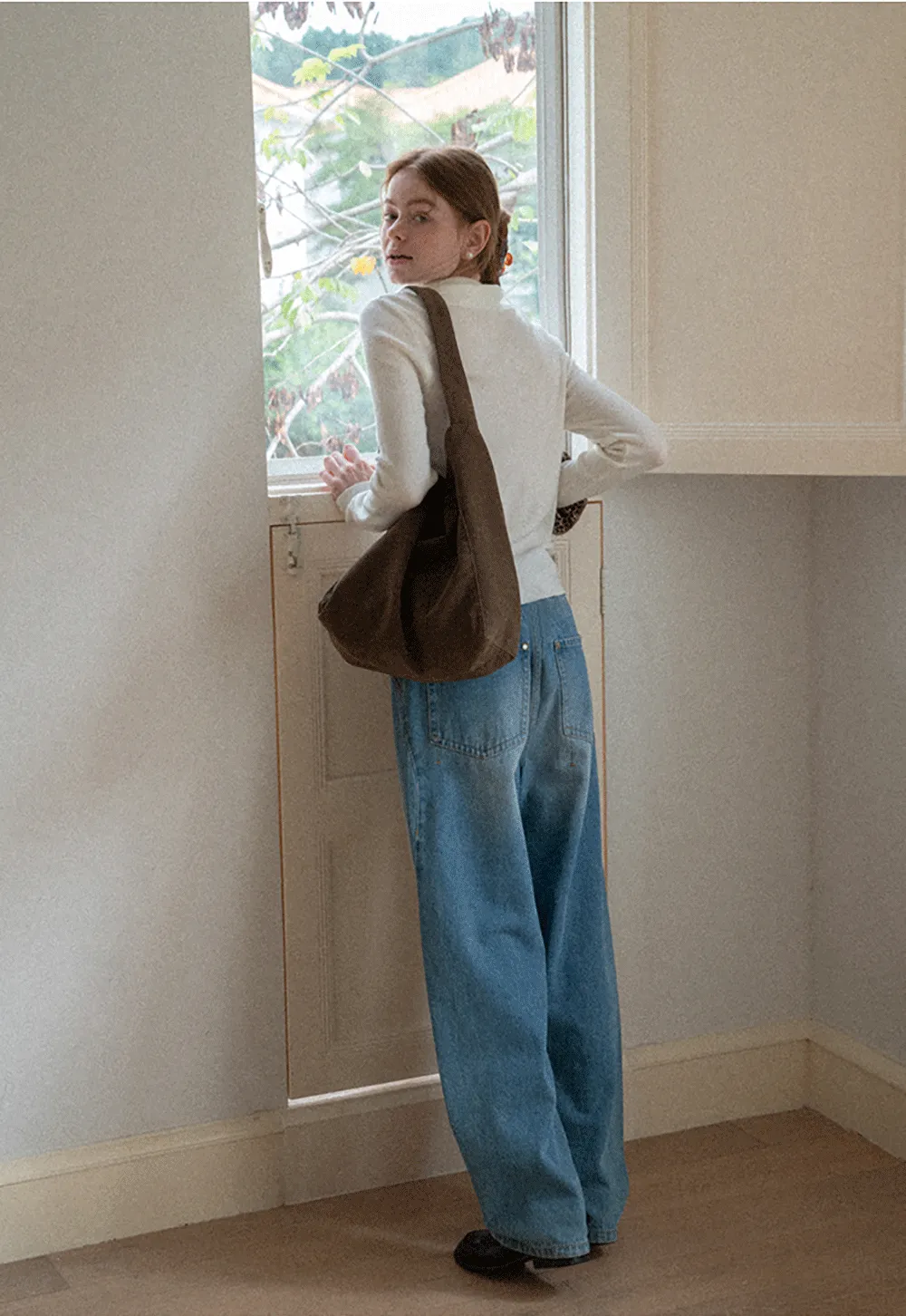 Turtleneck Sweater Long Sleeve Knitwear Women's Fitted Top