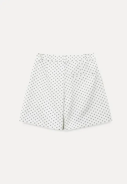 Polka Dot Shorts with Pleated Design