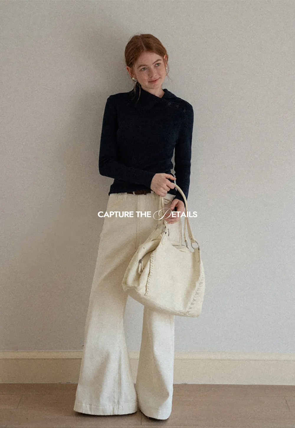 Wide Leg Denim Jeans with Belt Loop