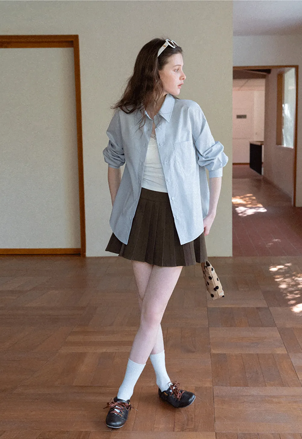 Classic button down shirt with rolled sleeves