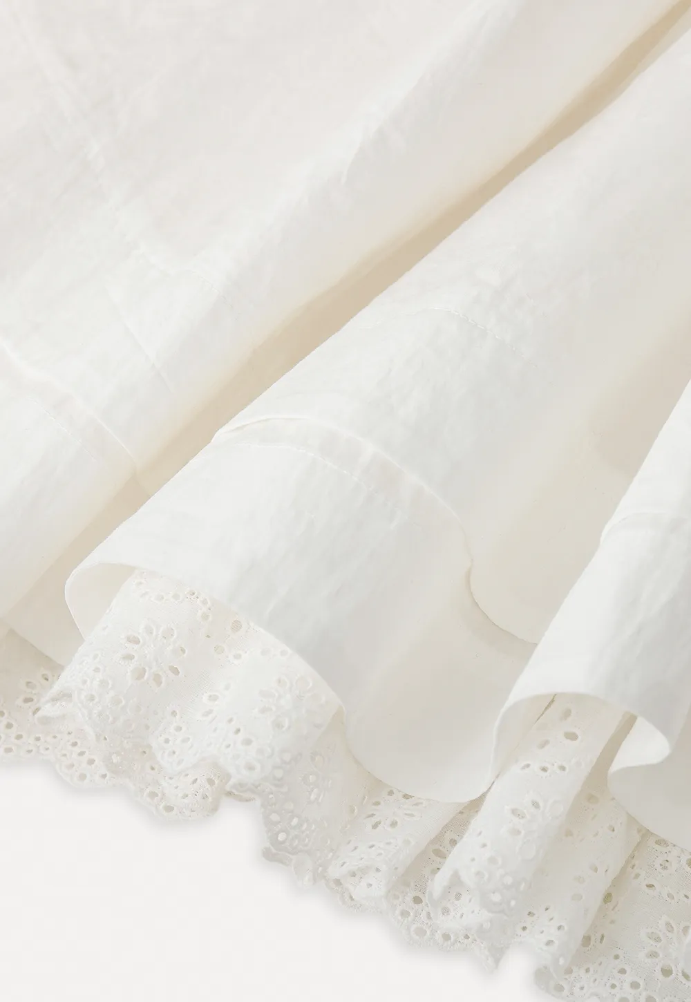 Elegant Flared Skirt with Lace Trim