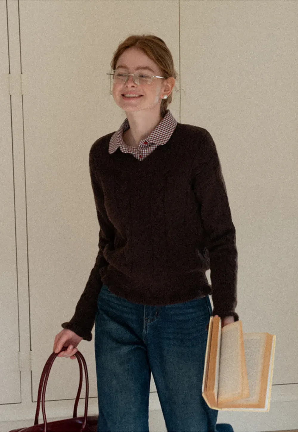 Wide Leg Denim Jeans with Belt Loop