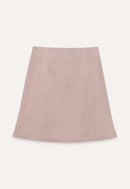 A-line mini skirt with front darts and clean hem