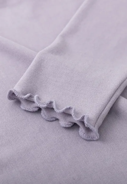 Elegant High Neck Long Sleeve Top with Ruffle Detail