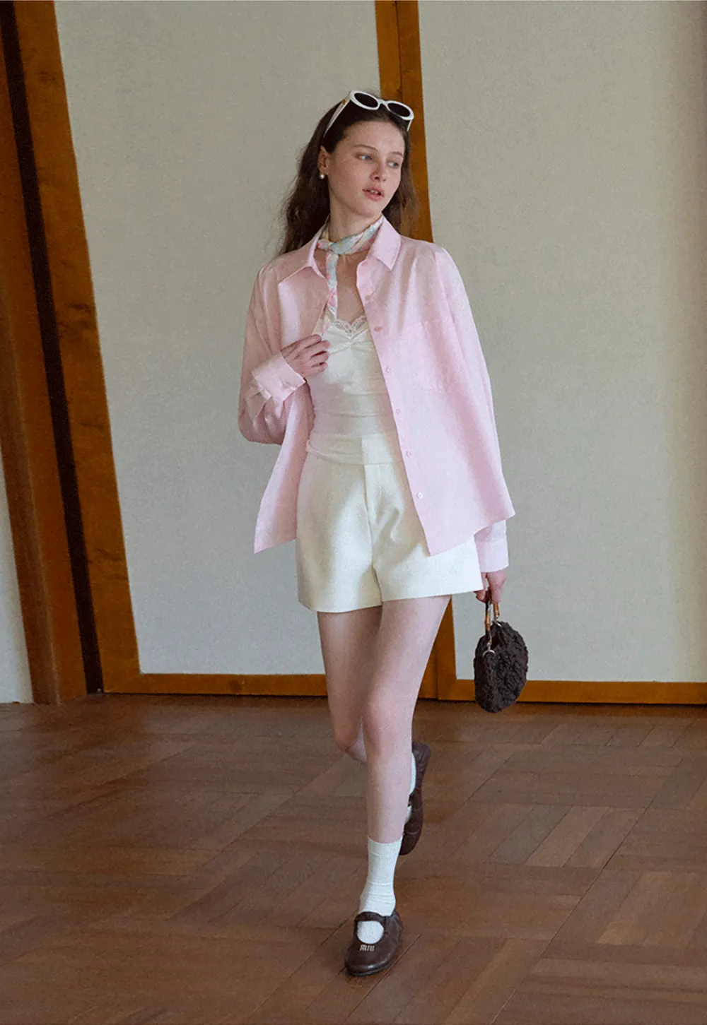 Classic button down shirt with rolled sleeves