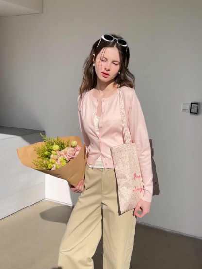 Lightweight Knit Cardigan with Button Front