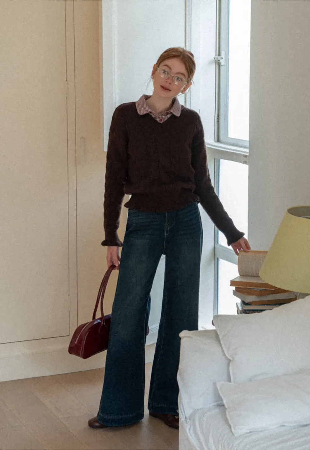 Women's Knit Sweater Round Neck Long Sleeve Casual Wear