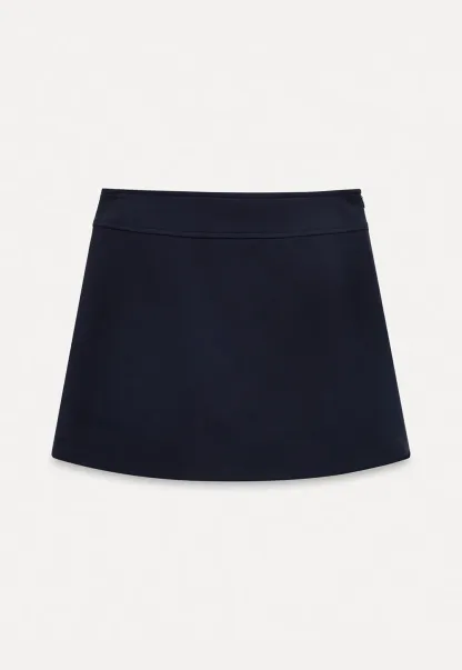 A-line mini skirt with elastic waistband
