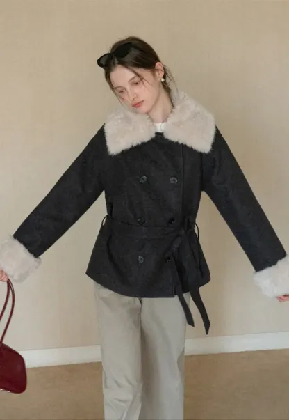 Wide leg high waist denim jeans with belt loop design