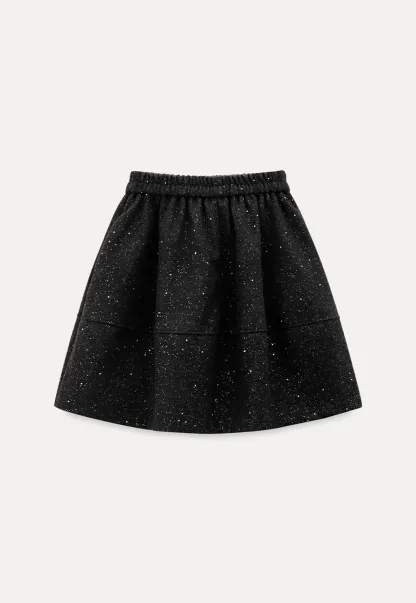 Sparkle Flare Skirt with Elastic Waist