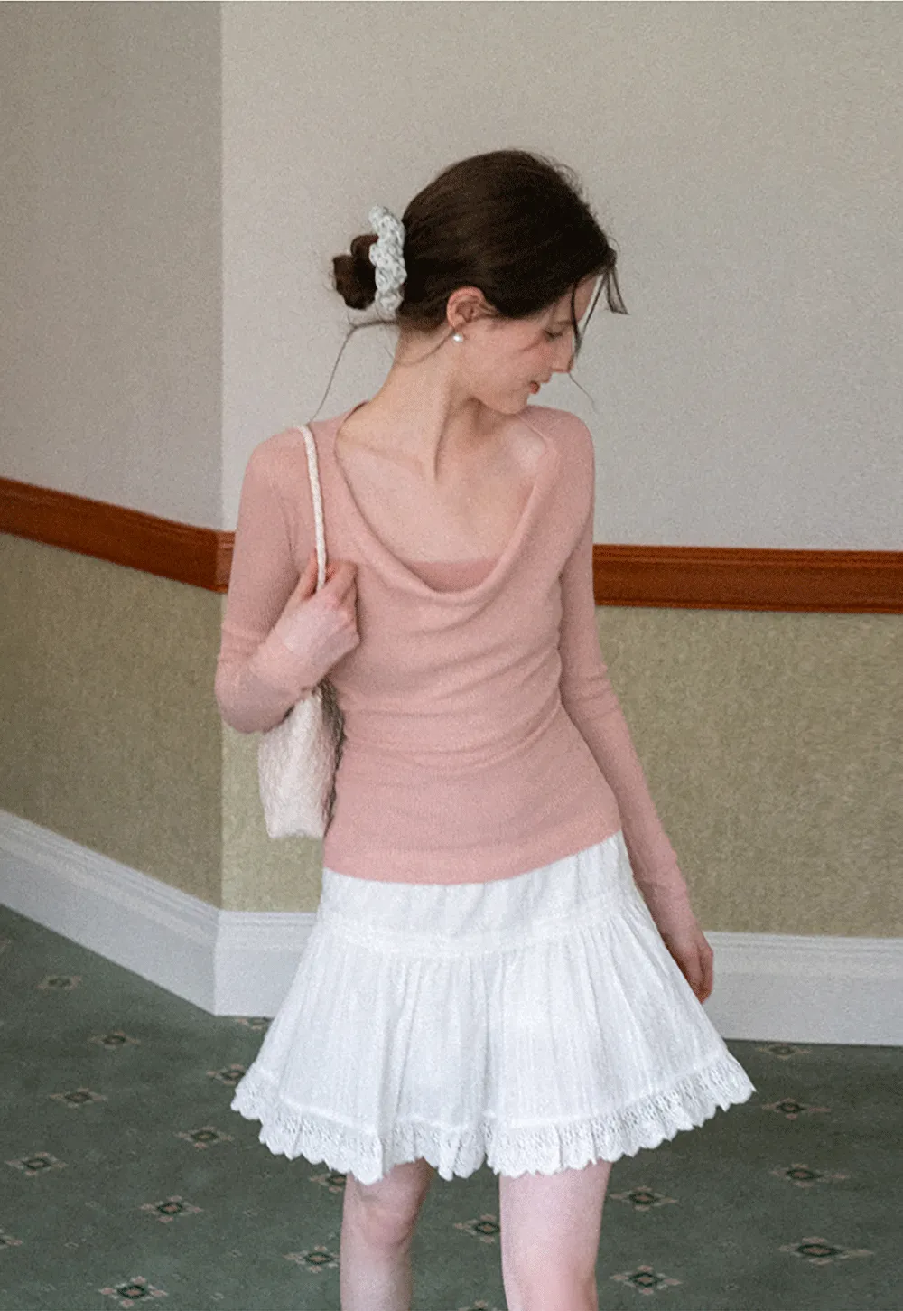 Woolen knit sweater and tank top