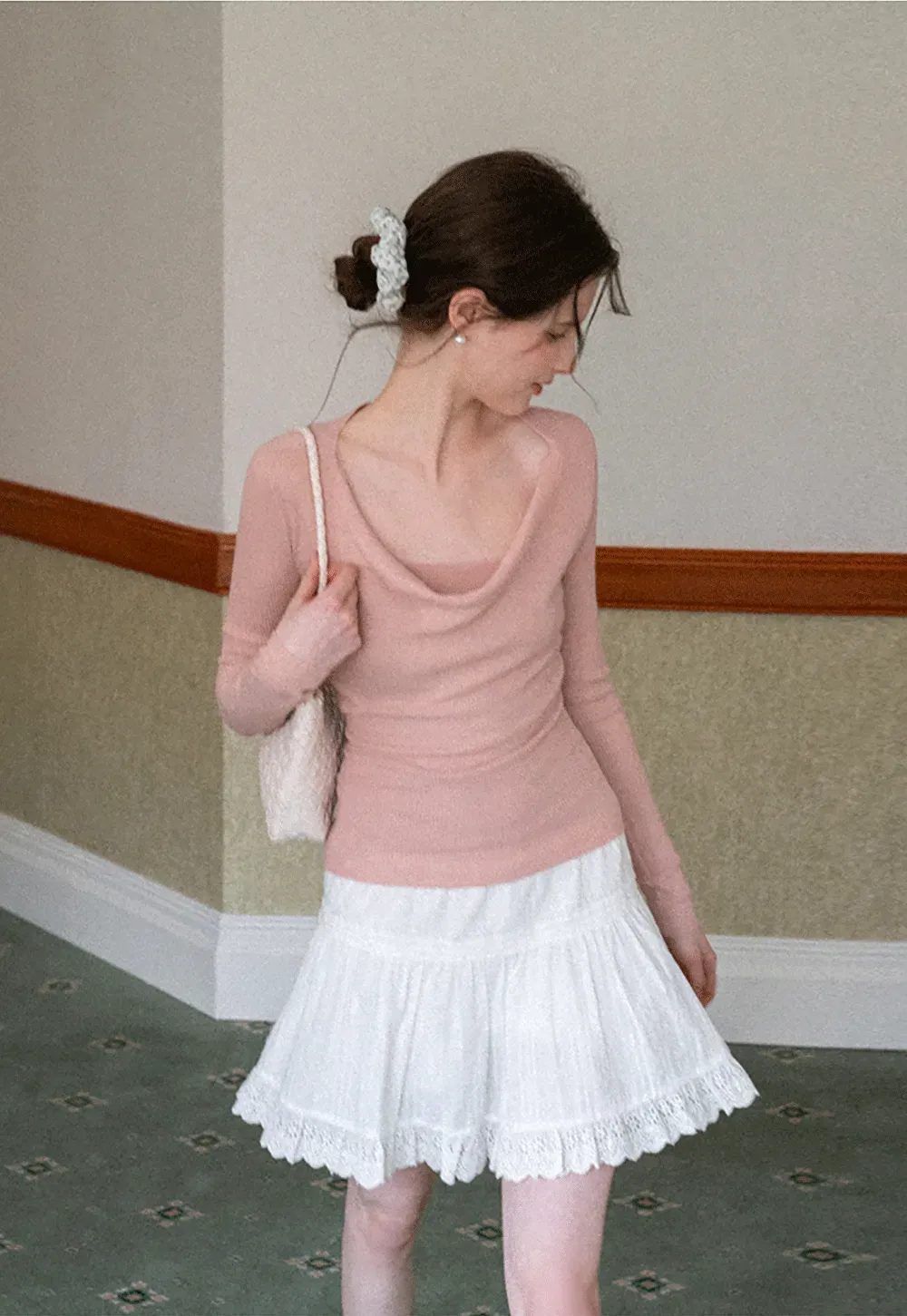 Woolen knit sweater and tank top