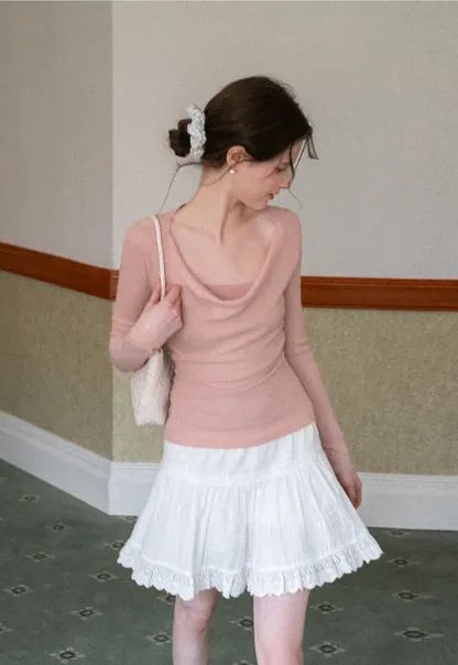 Woolen knit sweater and tank top