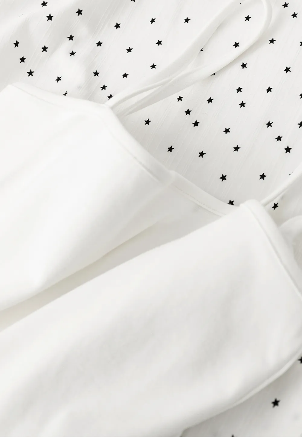 Polka dot short sleeve shirt with front tie detail