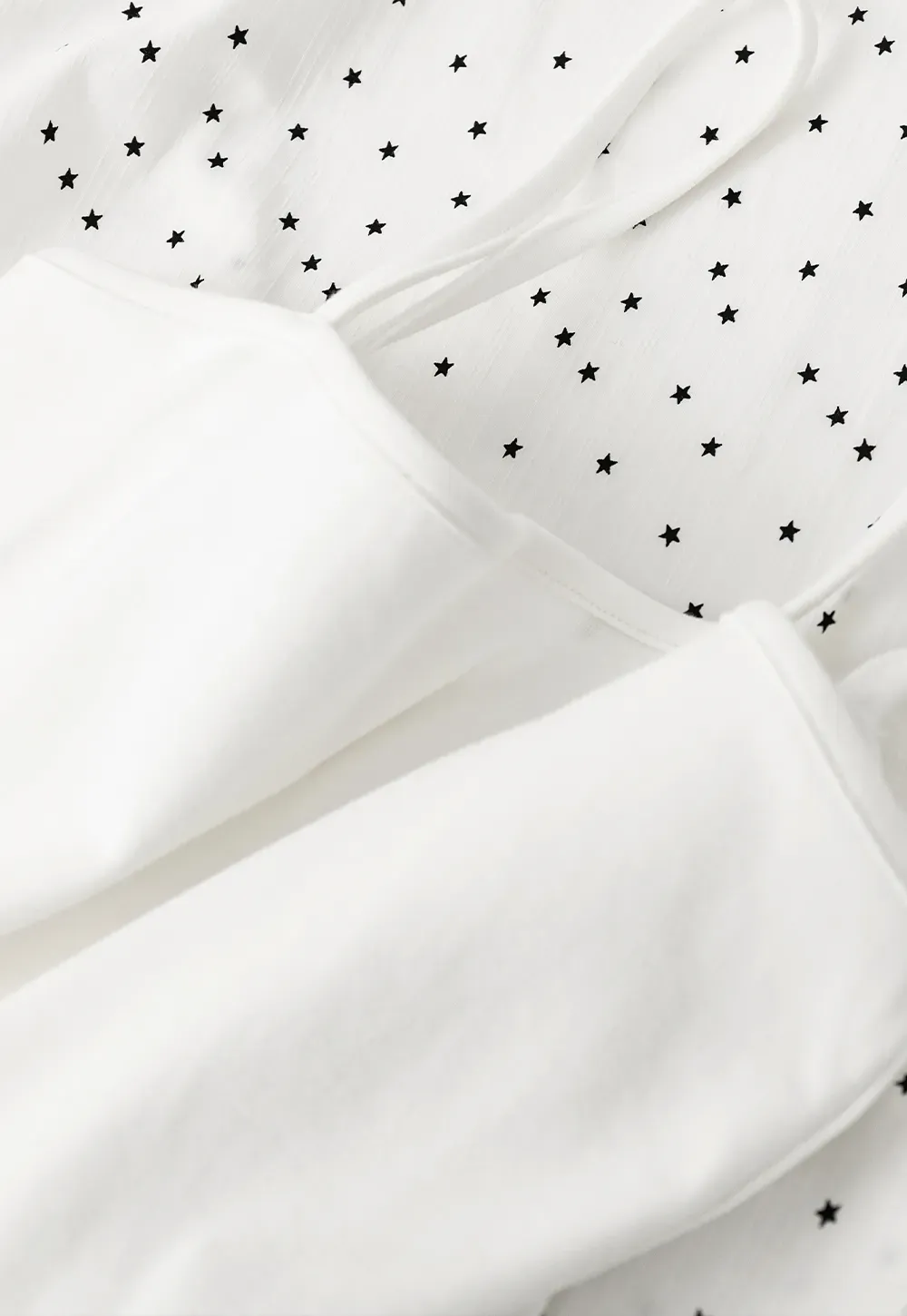 Polka dot short sleeve shirt with front tie detail