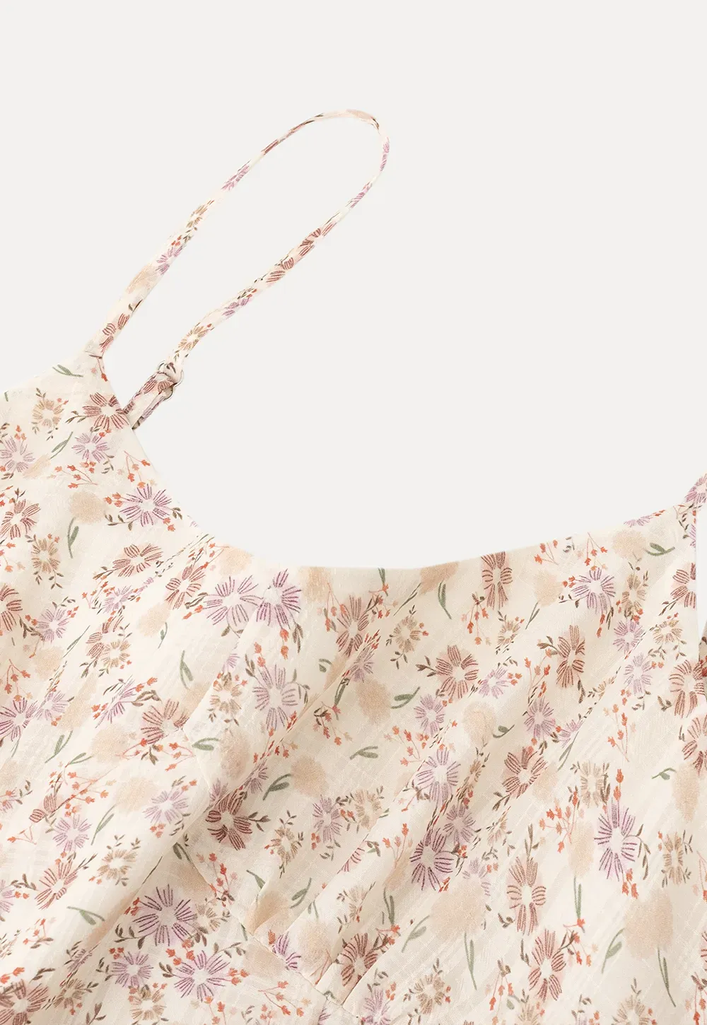 Floral Print Sleeveless Mini Dress with Pleated Skirt