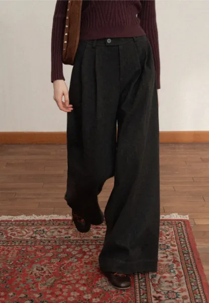 Elegant Wide Leg Trousers High Waist Design for Women