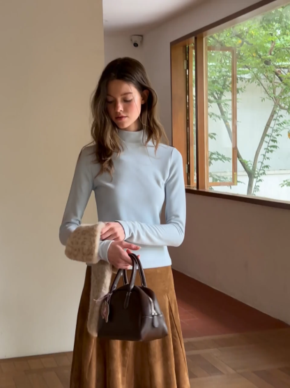 Women Long Sleeve Turtleneck Top