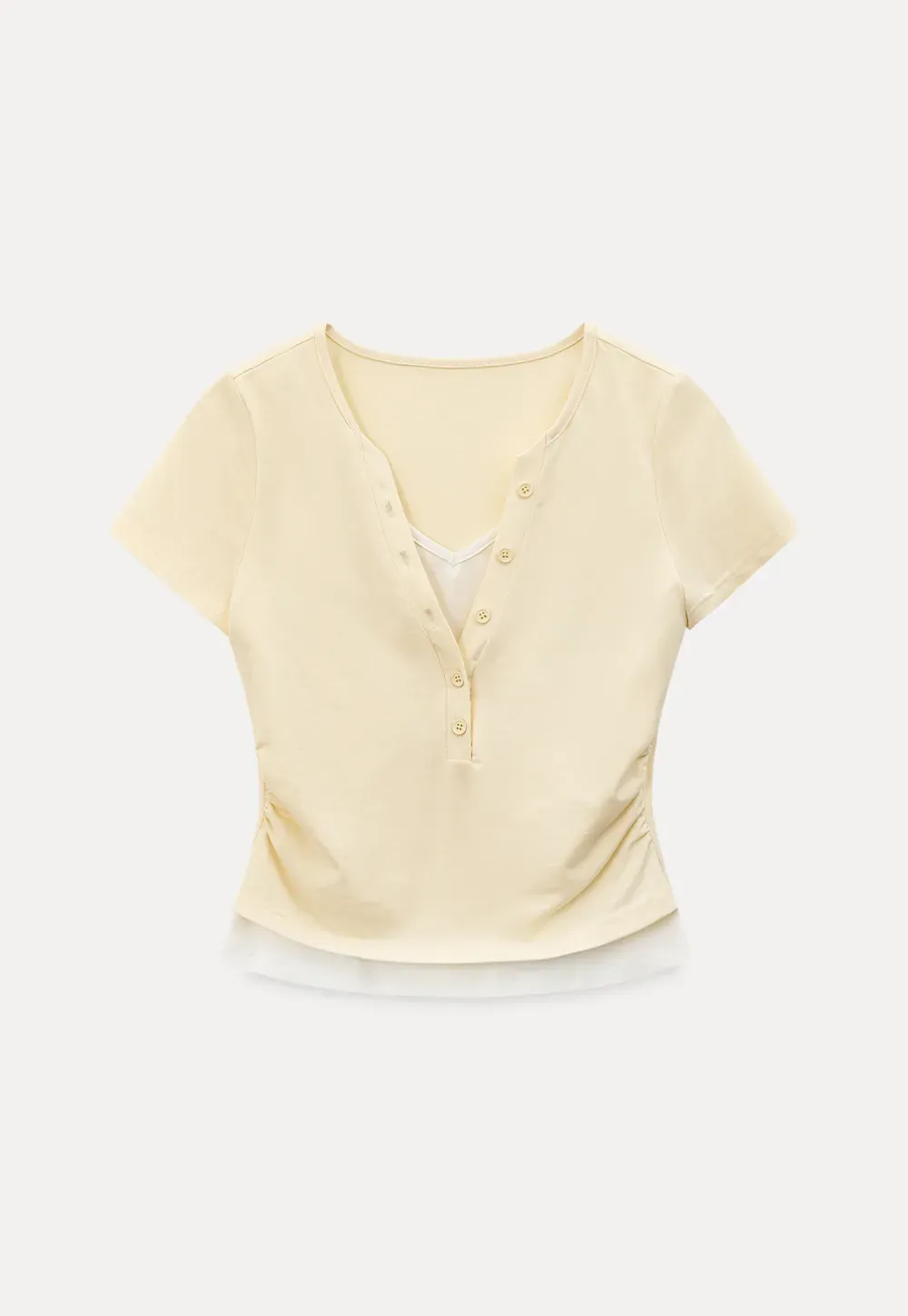 Short Sleeve T Shirt with Round Neck