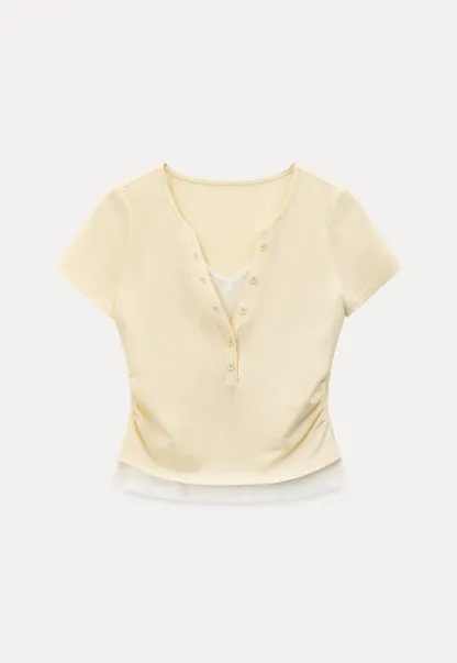 Short Sleeve T Shirt with Round Neck