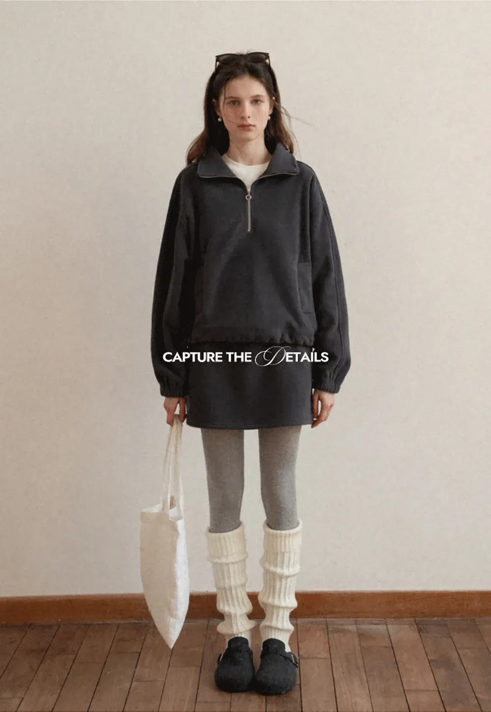 Fleece Mini Skirt Elastic Waist Casual Wear