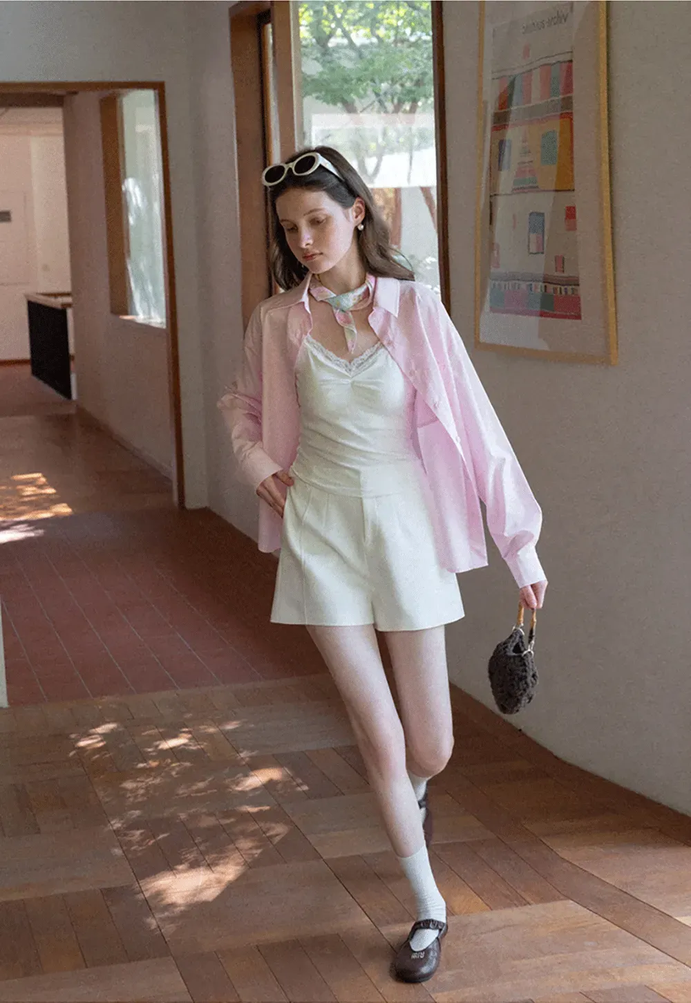 Classic button down shirt with rolled sleeves