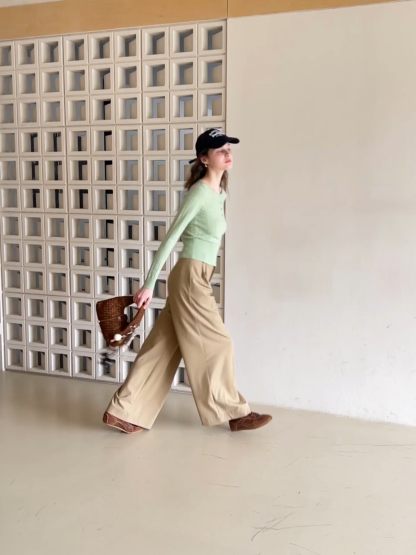 Cable Knit Long Sleeve Sweater with Button Detail