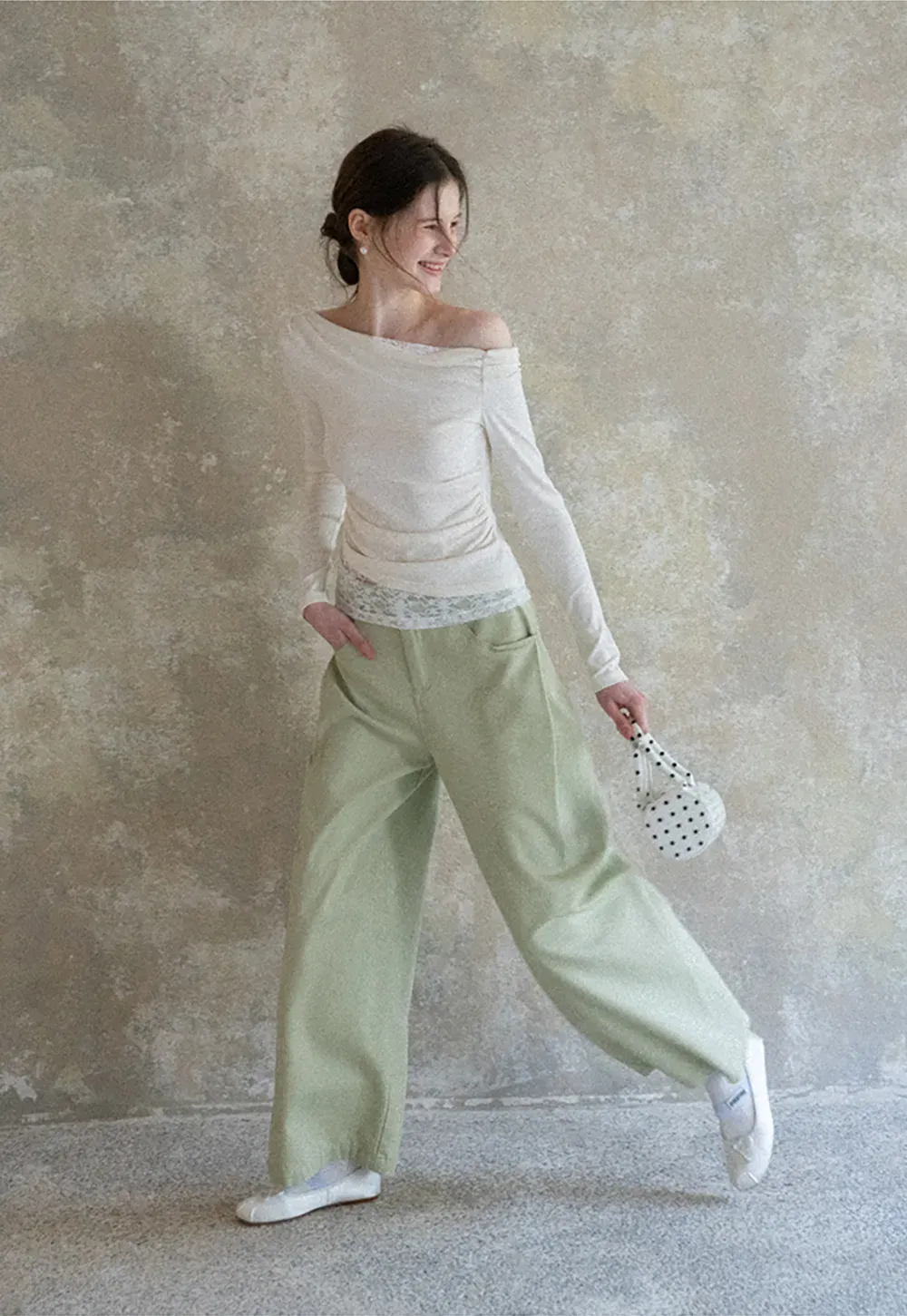 Wide Leg High Waist Casual Pants