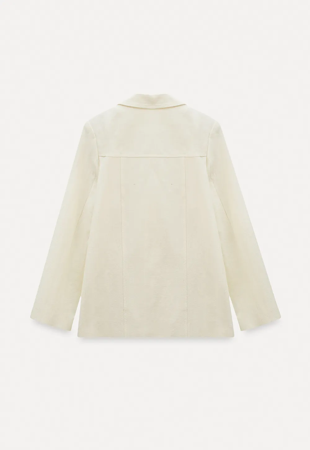 Short jacket with notched lapel and front buttons