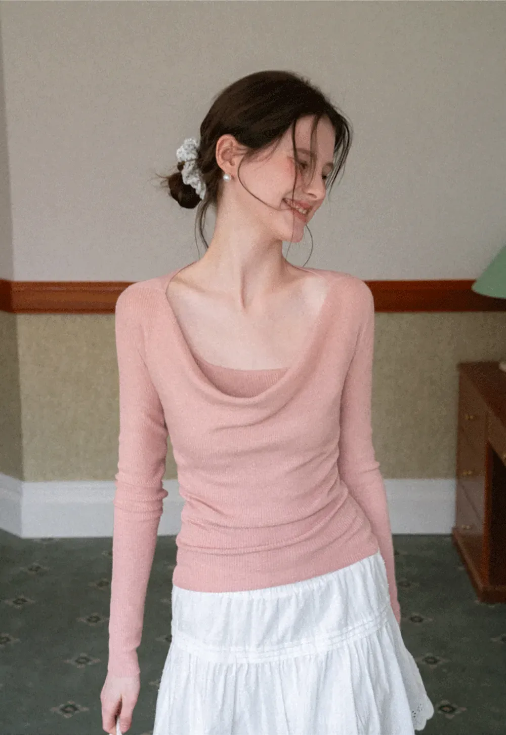 Woolen knit sweater and tank top