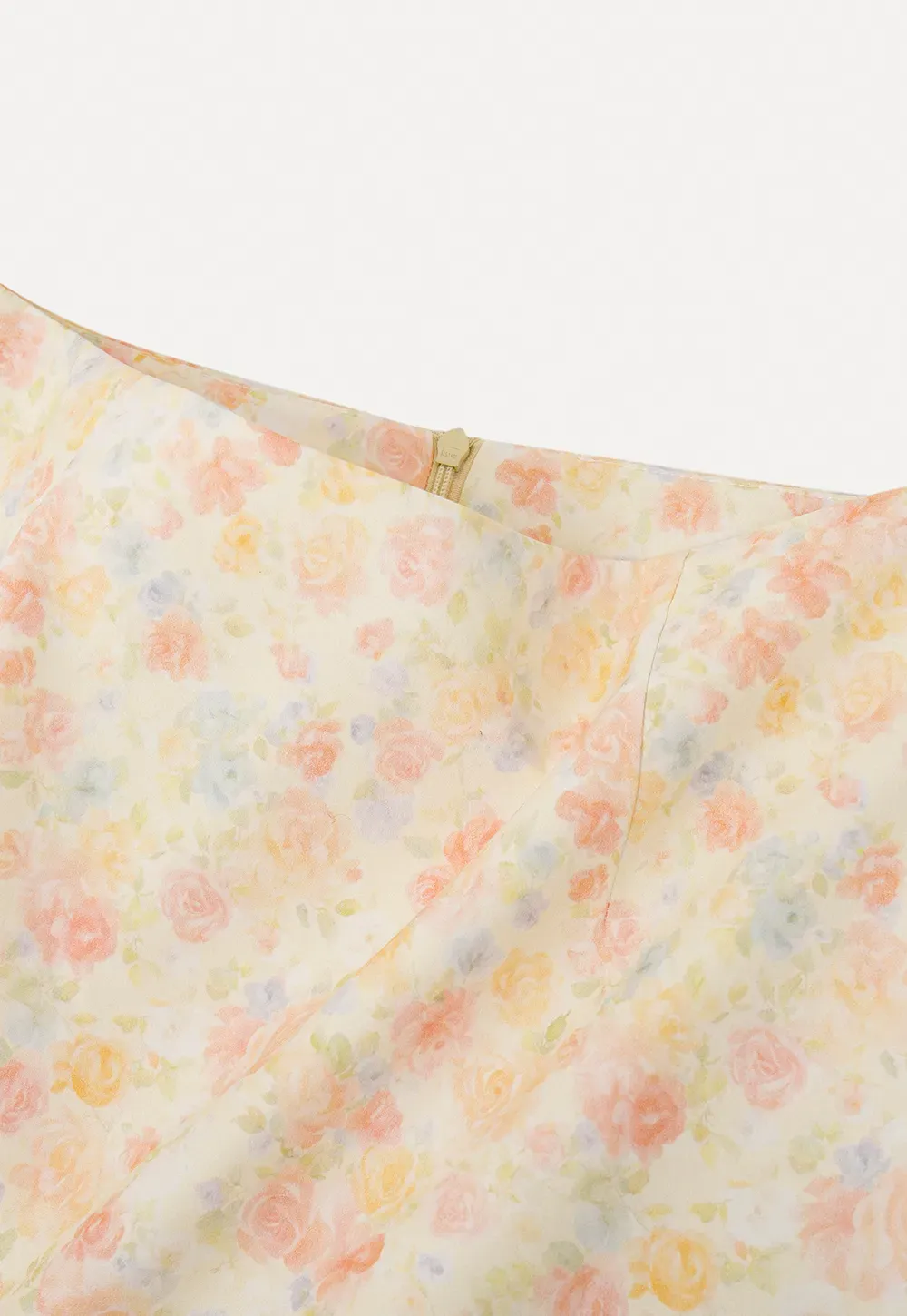 Floral Print Mini Skirt with Fitted Waist