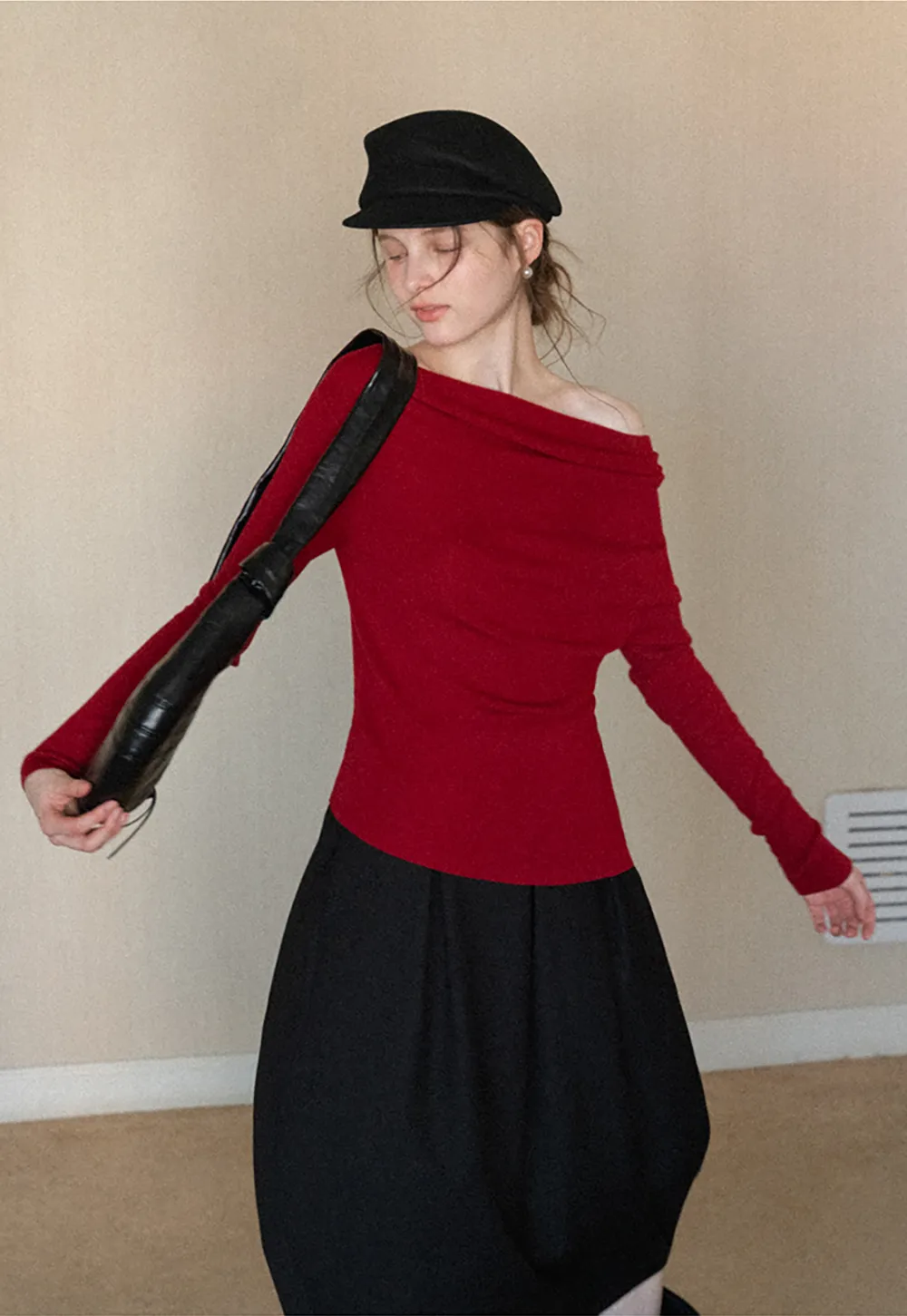 Elegant Pleated Midi Skirt with Flared Design