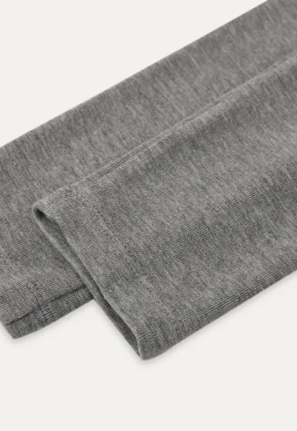 Stylish Gray Long-Sleeve Turtleneck Top