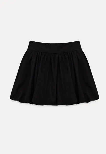 Pleated A-line Skirt with Elastic Waistband
