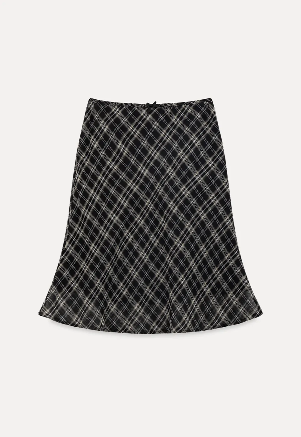 Plaid Skirt with Flowy Hem Design