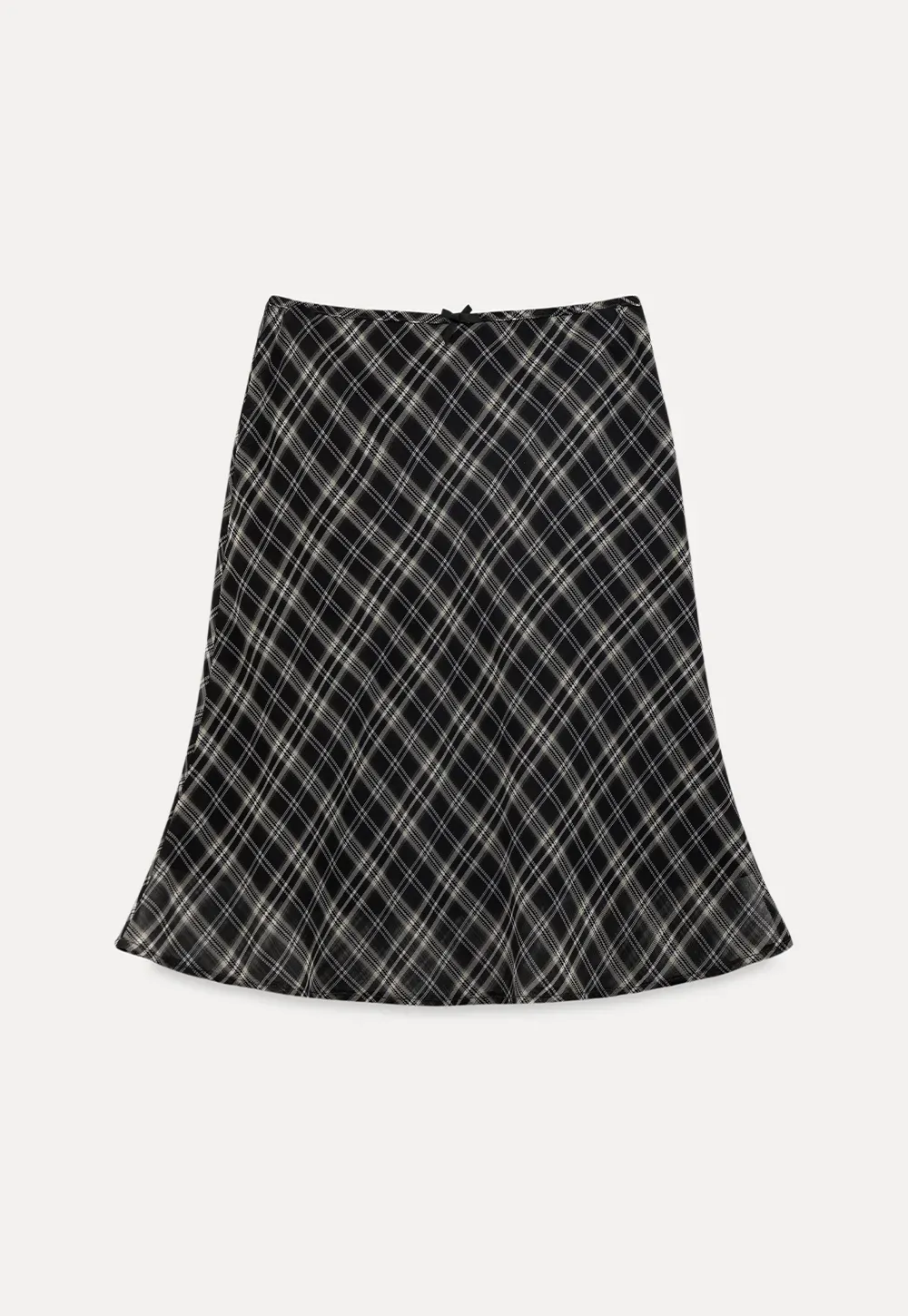 Plaid Skirt with Flowy Hem Design