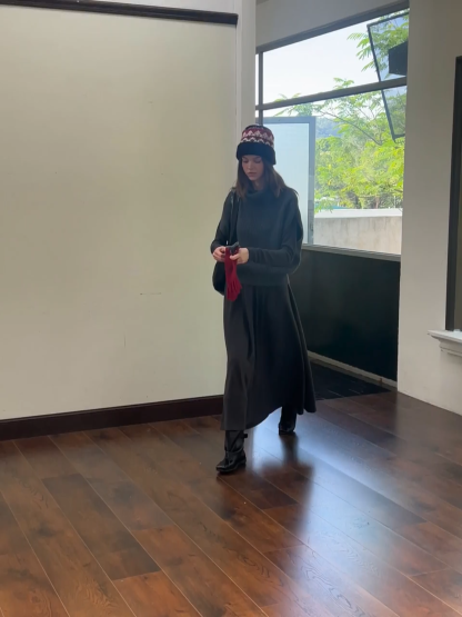 Japanese Vintage Jacquard Wool Blend Beret