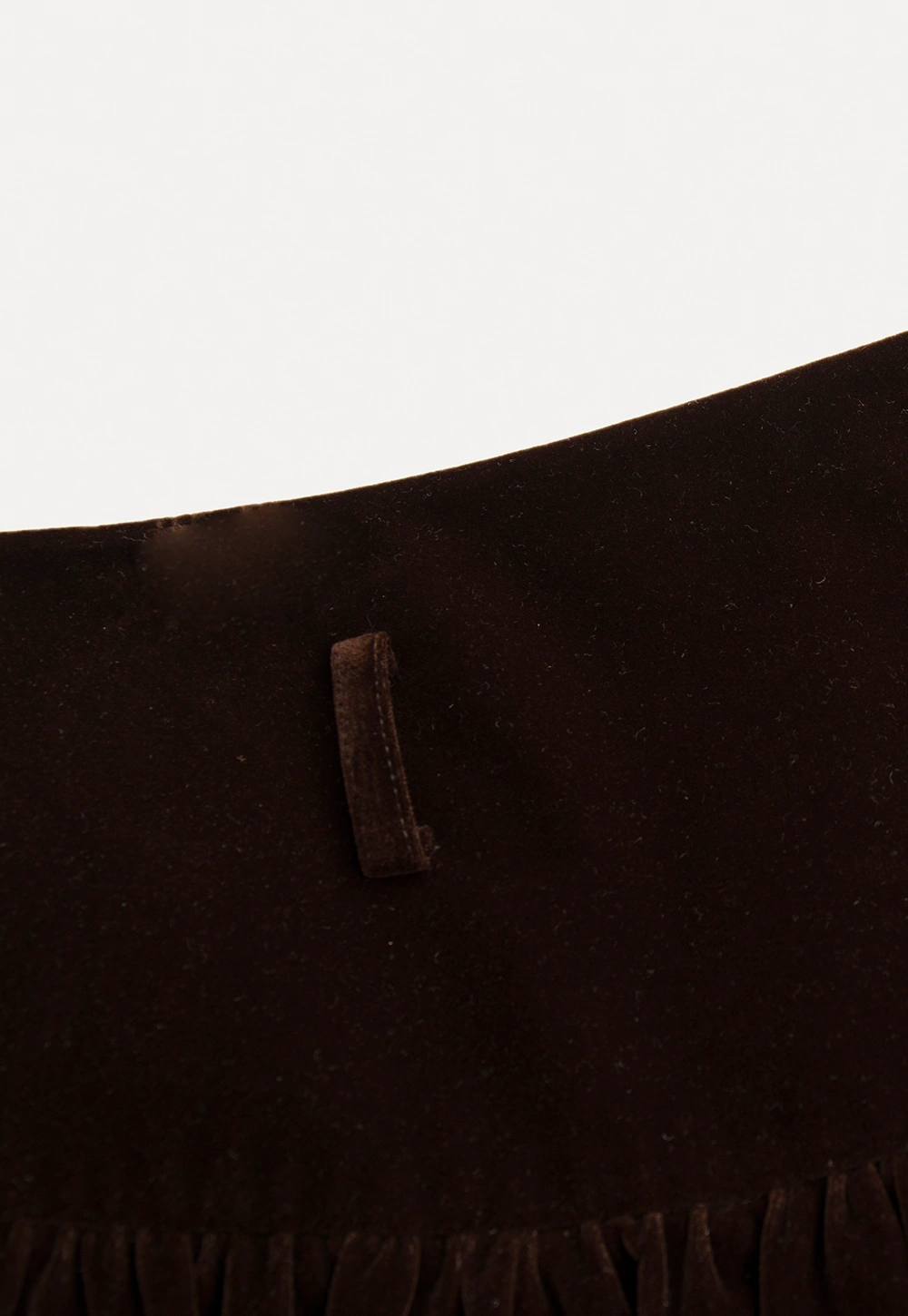 Women Velvet Bubble Hem Mini Skirt High Waist