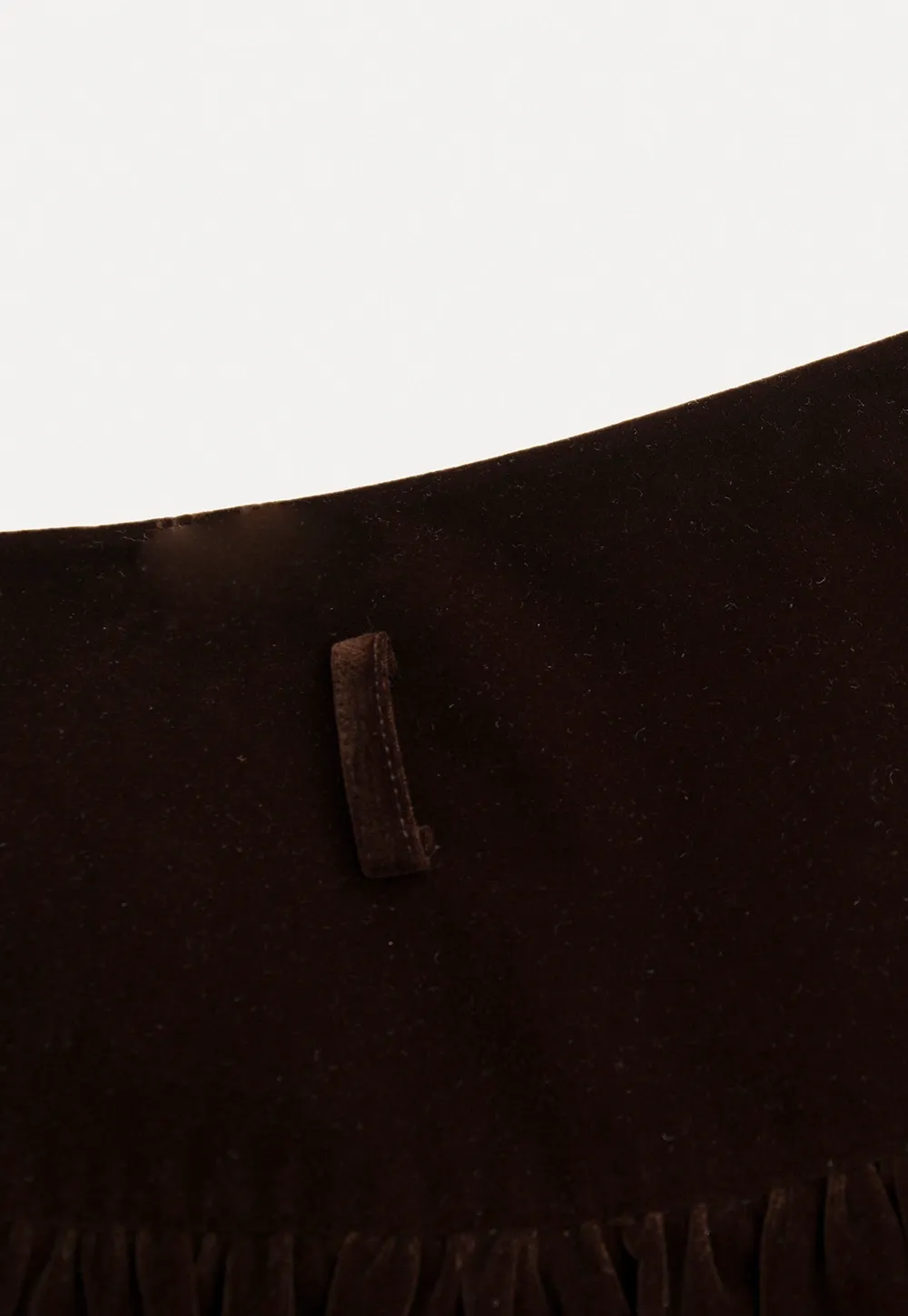 Women Velvet Bubble Hem Mini Skirt High Waist